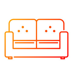 Sofa icon. couch, furniture, seat, lounge, comfort, living, relax, interior. Vector Icon Illustration