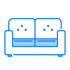 Sofa icon. couch, furniture, seat, lounge, comfort, living, relax, interior. Vector Icon Illustration
