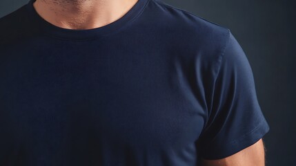 Fashionable blue tee shirt with unique pattern and interesting design