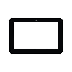 Icon of a simple tablet with a rounded edge black border