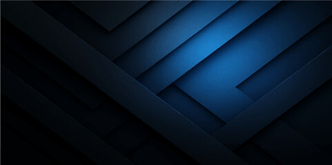 Abstract dark blue background with futuristic geometric pattern design, ideal for tech or business templates