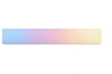 Pastel-colored rectangular lower third graphic with soft-edged corners, transparent backdrop suitable for clean video title overlays