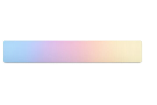 Pastel-colored rectangular lower third graphic with soft-edged corners, transparent backdrop suitable for clean video title overlays