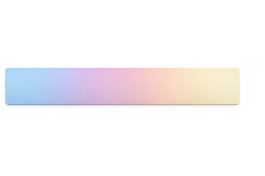 Pastel-colored rectangular lower third graphic with soft-edged corners, transparent backdrop suitable for clean video title overlays