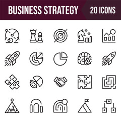 business-strategy-line-icons-minimal-and-modern-vector-symbols