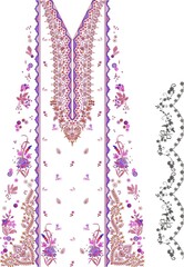 Mughal art borders flowers beautiful textile digital motifs bunches elements and allover designs