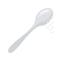 Spoon icon. utensil, stir, metal, scoop, kitchen, cafe, silverware, tool. Vector Icon Illustration