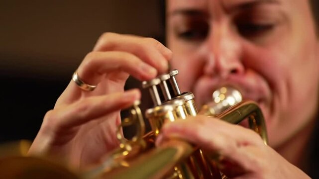 Trumpet Player Close-Up