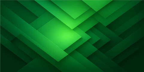Smooth paper cutout effect in vibrant green tones