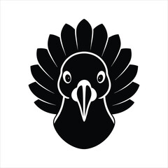 Wild Turkey Head Logo Illustration
