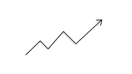 Abstract business optimization concept with geometric shapes and arrows on white background.