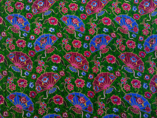 Sarong multicolor woven handmade Thai traditional fashion fabric textile original pattern backgrounds and textures design.