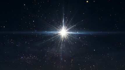 Bright and shining North Star in a night sky symbolizing hope and guidance animation