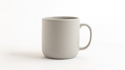 Obraz premium Ceramic Charm: Artful White Background Mug Images – Handcrafted Clay Textures, Gold-Dipped Rim Details, Whimsical Patterned Exteriors, and Steam-Rising Coffee Shots in Studio Lighting for Kitchenware 