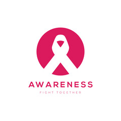 National cancer awareness day modern logo design vector