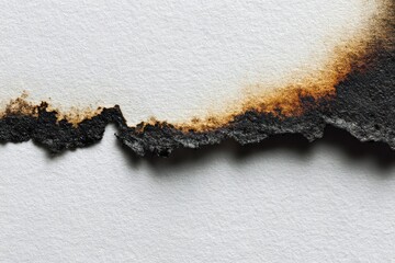Burnt edge of paper