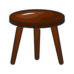 Table icon. coffee, furniture, cafe, wood, interior, lowtable, decor, seating. Vector Icon Illustration