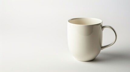 Obraz premium Ceramic Charm: Artful White Background Mug Images – Handcrafted Clay Textures, Gold-Dipped Rim Details, Whimsical Patterned Exteriors, and Steam-Rising Coffee Shots in Studio Lighting for Kitchenware 