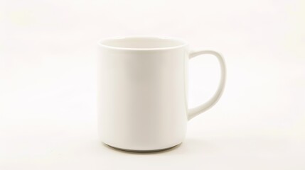 Fototapeta premium Ceramic Charm: Artful White Background Mug Images – Handcrafted Clay Textures, Gold-Dipped Rim Details, Whimsical Patterned Exteriors, and Steam-Rising Coffee Shots in Studio Lighting for Kitchenware 