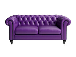 purple sofa isolated on white background