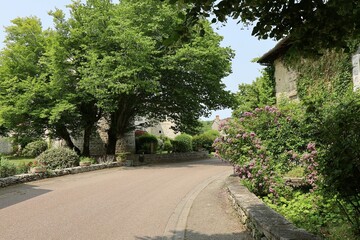 Entrée du village, village de Mortemart, département de la Haute Vienne, France
