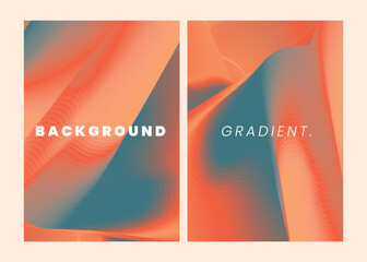 Abstract gradient poster background vector set. Minimalist cover template gradient color. Ideal design for social media, cover, banner, flyer, music, ads.