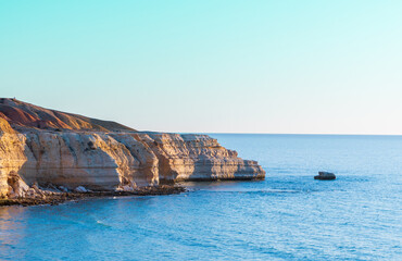 Maslin Beach Coastal Cliffs in South Australia, Stunning White Limestone Formations.