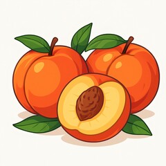 apricots with leaves