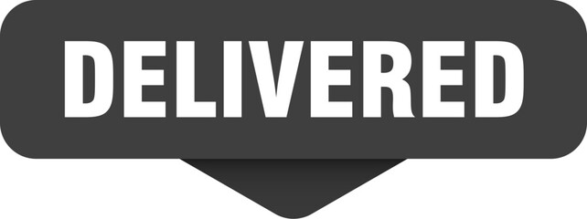 delivered sticker. delivered sign on transparent background