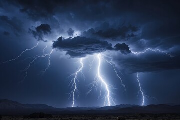 Blue fantasy lightning wallpaper background