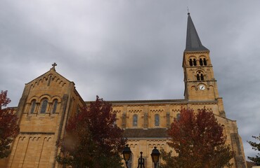 A neo roman church Sacre Coeur in Charolles, Burgundy, France