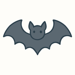 Obraz premium Cute Cartoon Bat Icon for Halloween