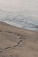 footprints on the beach