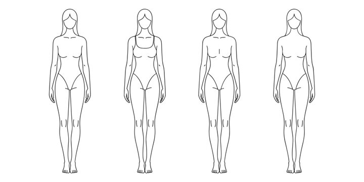 Female body shapes, women body types, figure types, body diversity, slim and healthy
