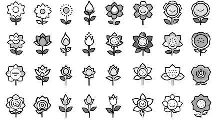 バリエーション豊富な花アイコン｜Variety of Flower Icons