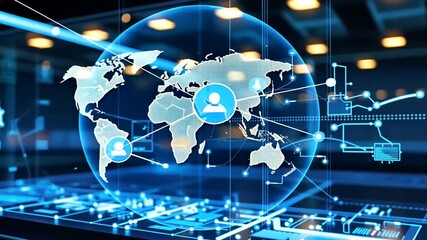 Global network and digital technology concept futuristic world connection, innovative communication - Powered by Adobe