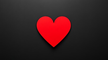 Abstract red heart symbol on a dark textured background, conveying deep emotional resonance.