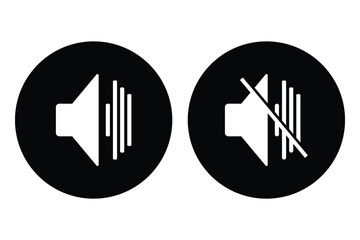 Obraz premium Sound Icons. Set of no sound, No speaker icon. Volume Off symbol. Silent mode icons. Vector isolated Volume icon set. eps 10