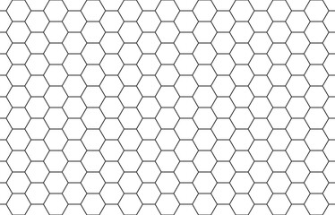 Seamless pattern of small, evenly spaced hexagons, forming a continuous honeycomb-like grid against a transparent background, perfect for a modern or technological aesthetic.
