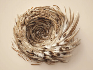 Bird Nest Spiral in Natural Composition