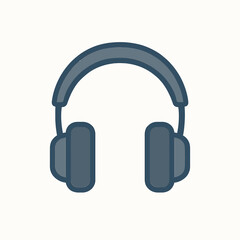 Stylish Headphones Icon Design