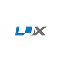 LUX logo design. Initial letter L U X, Letter LUX Logo Design Vector Template