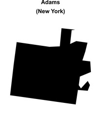 Adams (New York) blank outline map