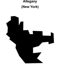 Allegany (New York) blank outline map