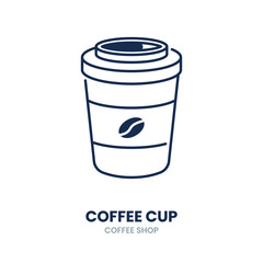 Coffee cup icon. takeaway, cup, to go cup, drink, disposable, lid, beverage. Vector Icon Illustration