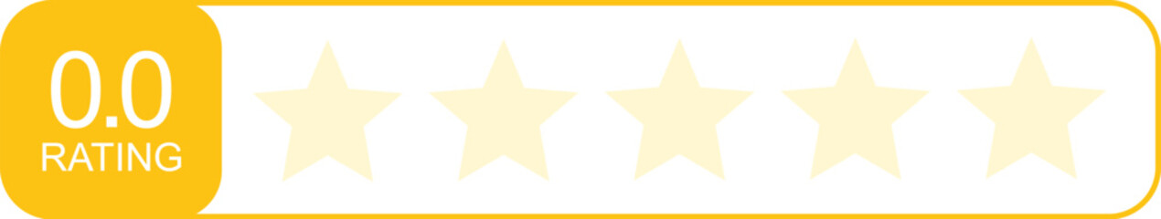 Zero-Star Rating Vector Illustration on Transparent Background, Symbolizing Complete Customer Dissatisfaction and Urgent Need for Service or Product Enhancement