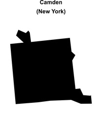 Camden (New York) blank outline map