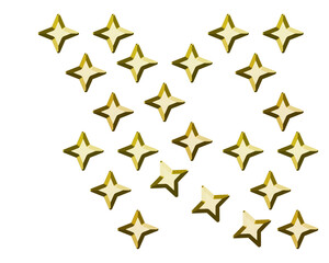 3D gold star rating Effects