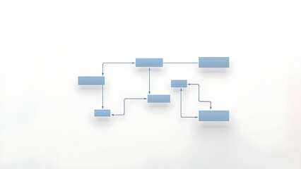 Modern geometric flow diagram on neutral background, representing business efficiency and optimization.