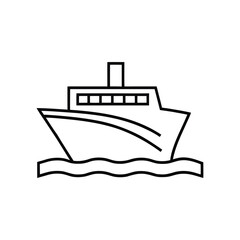 Obraz premium ship line art